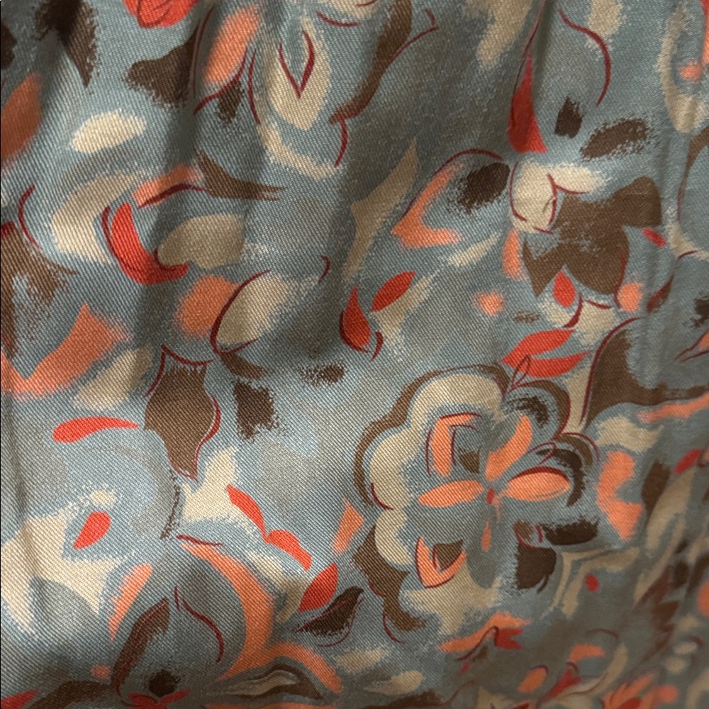 Lovely Vintage Midi Skirt in Dusty Olive Green and Orange - Picture 3 of 8